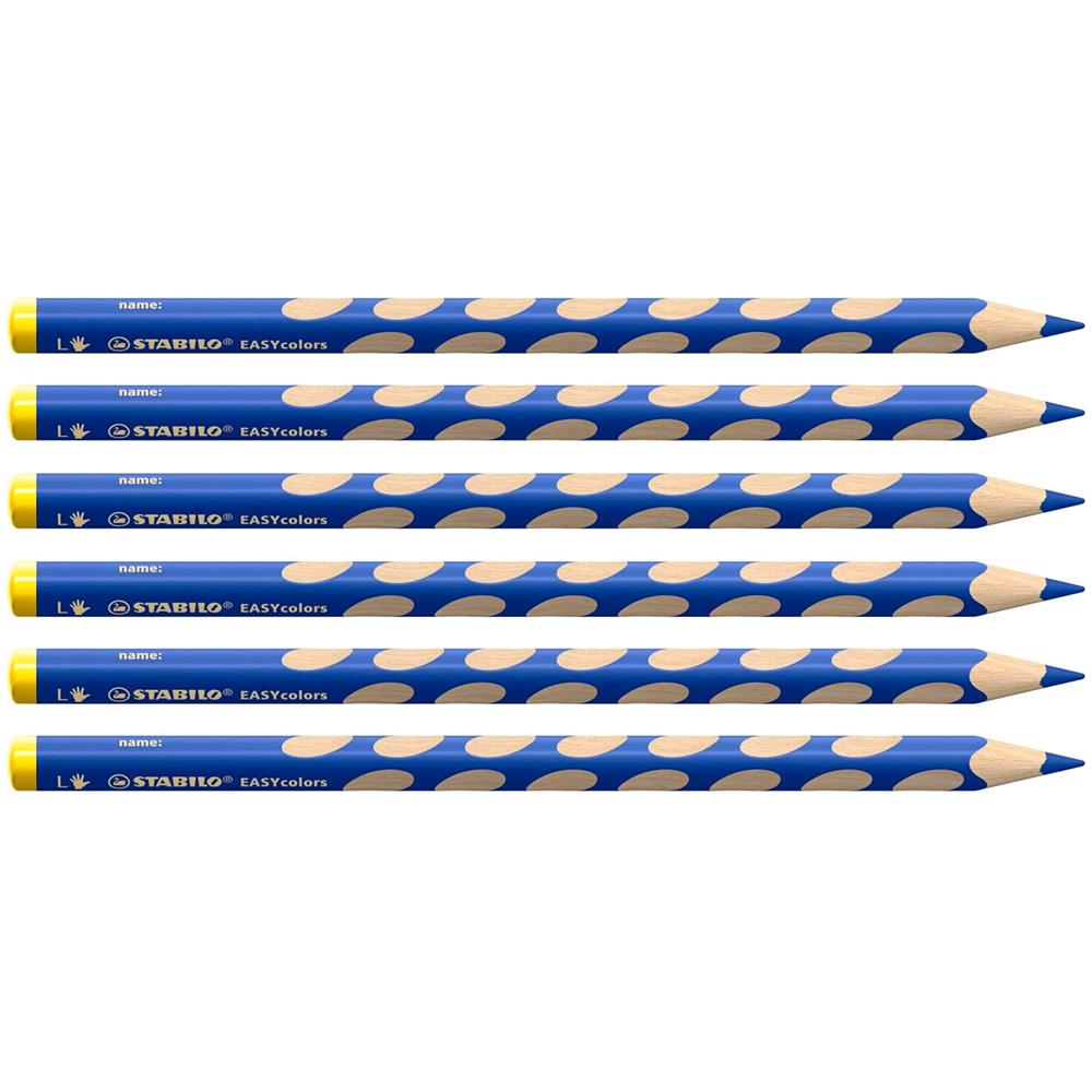 EASYcolors - Matita colorata Ergonomica - per Mancini - Confezione da 6 - Blu Oltremare - Foto 1