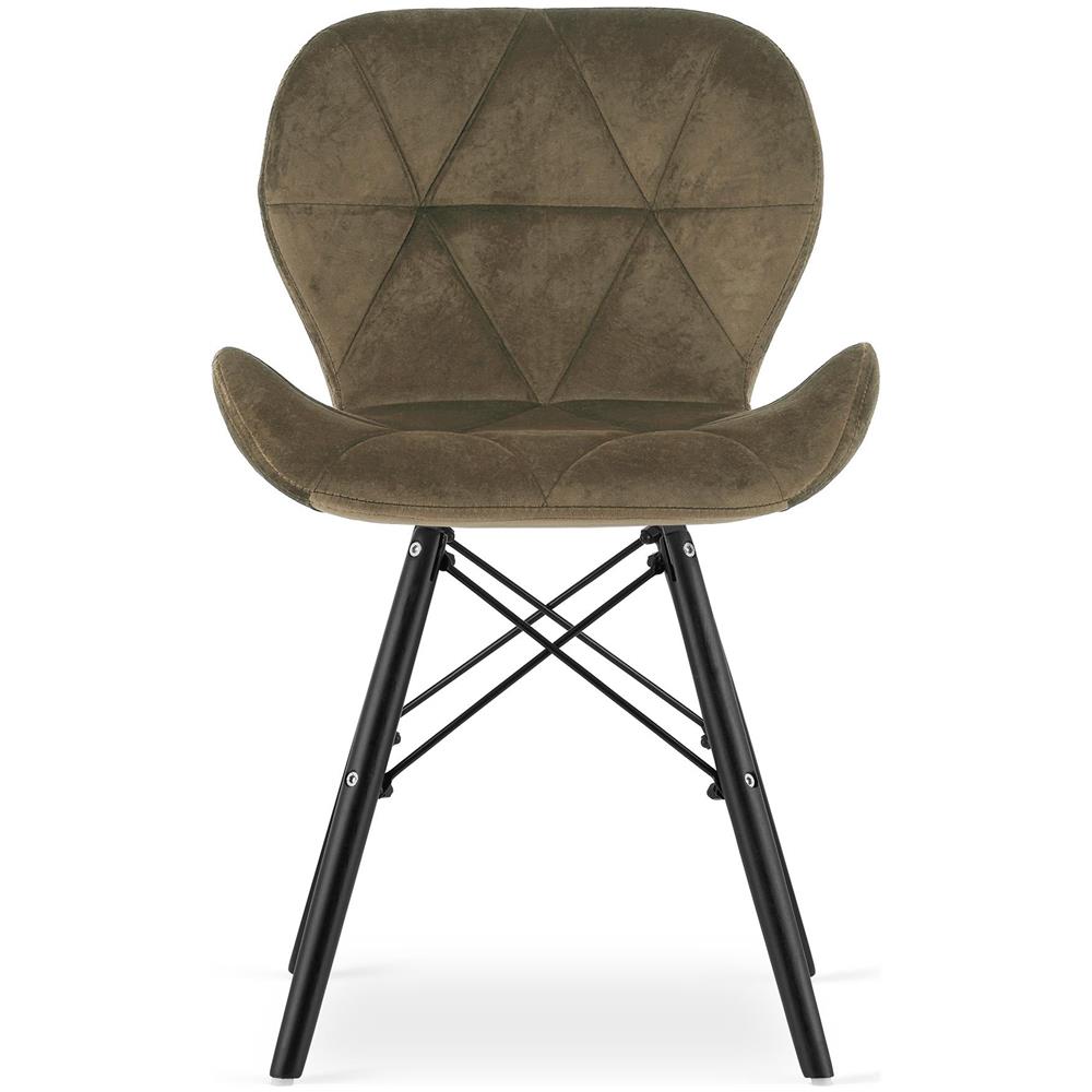Sedia in velluto WAKO - Design moderno per soggiorno, ufficio, gambe nere - Foto 2