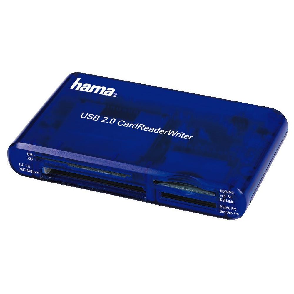 Lettore USB 2.0 con Cavo 35 in 1 Blu - Foto 1
