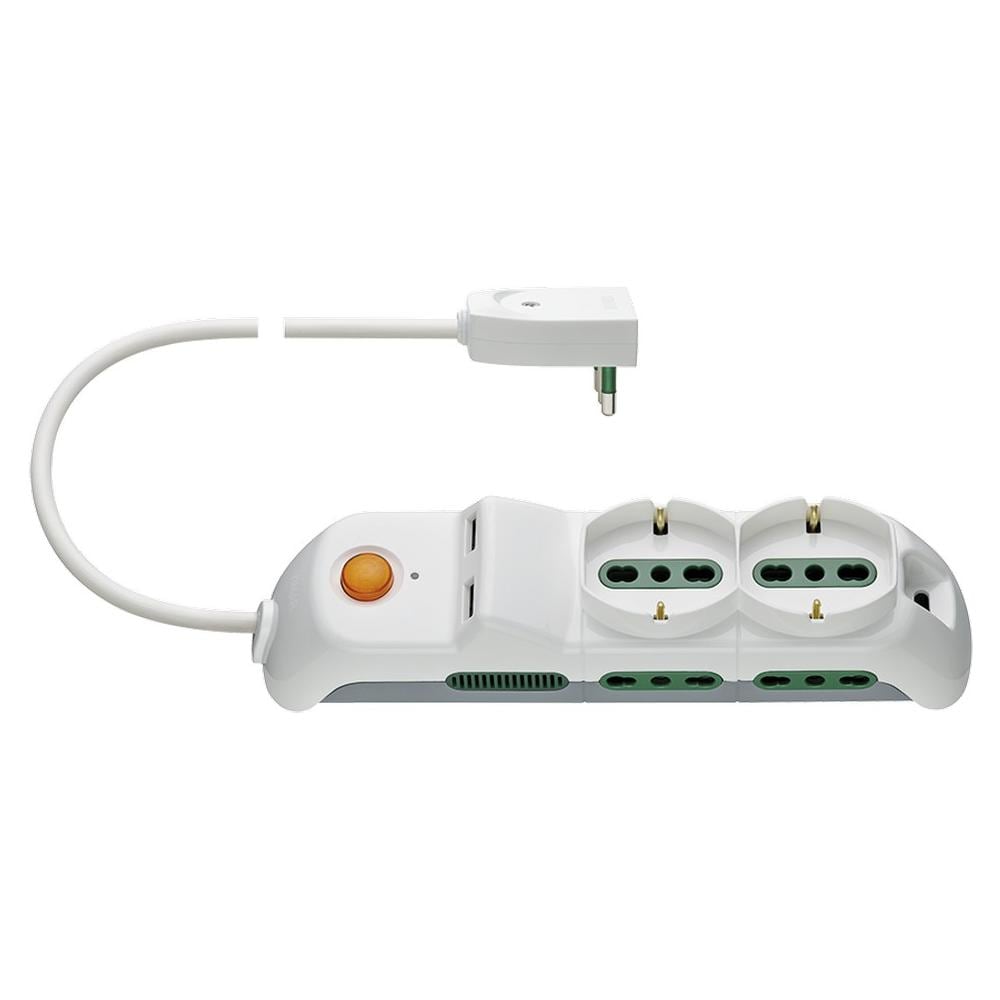 Multipresa 6 Posizioni, Schuko, 10/16a, Usb - Foto 1