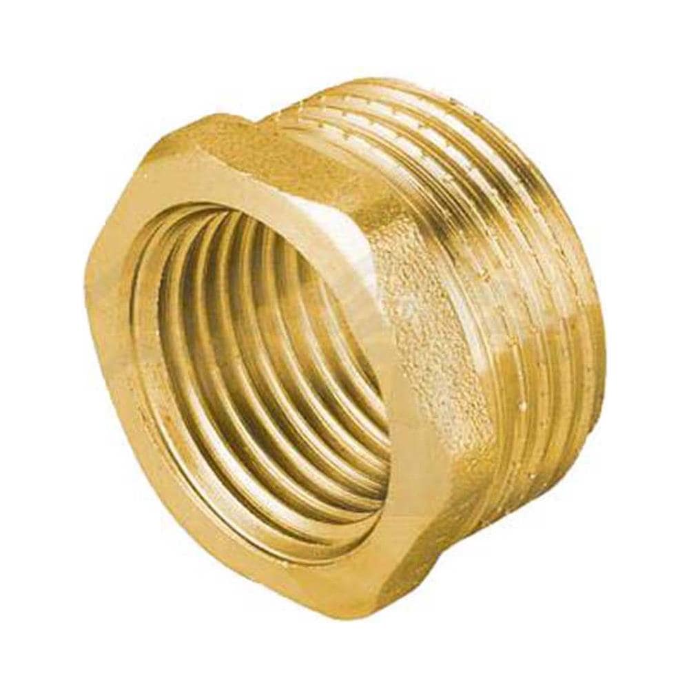 "RIDUZIONE Maschio Femmina MF OTTONE GIALLO PESANTE IBP 1"" 1/2 x 1"" " - Foto 1
