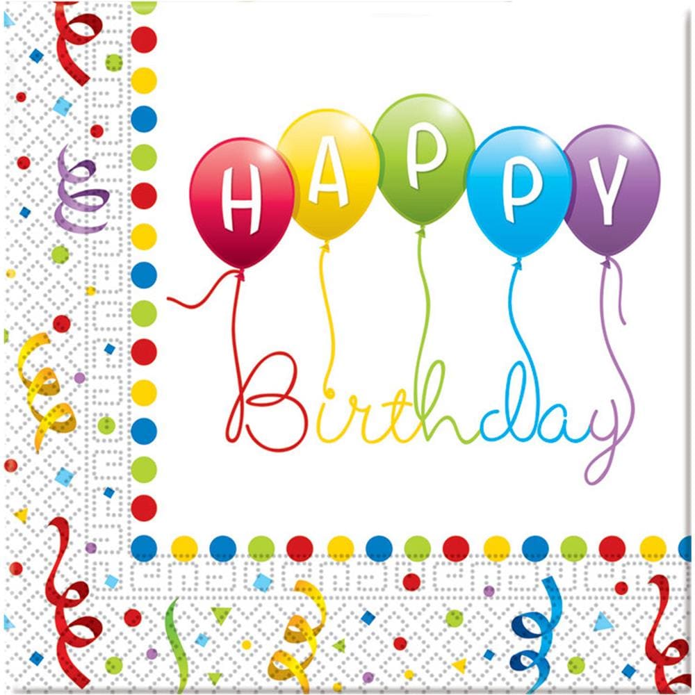 20 Tovaglioli Di Carta Happy Birthday 33 X 33 Cm Taglia Unica - Foto 1