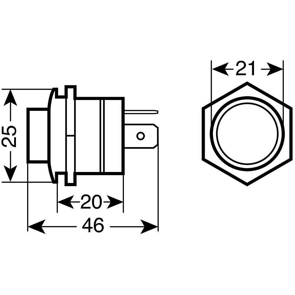 Interruttore Pulsante 12/24v Con Led Blu - Foto 7