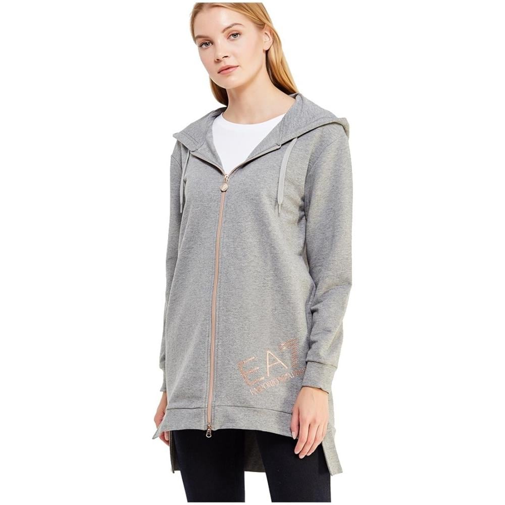 Felpa Donna Train Logo Full Zip Hoodie - Taglia: M - Colore: Grigio - Foto 1