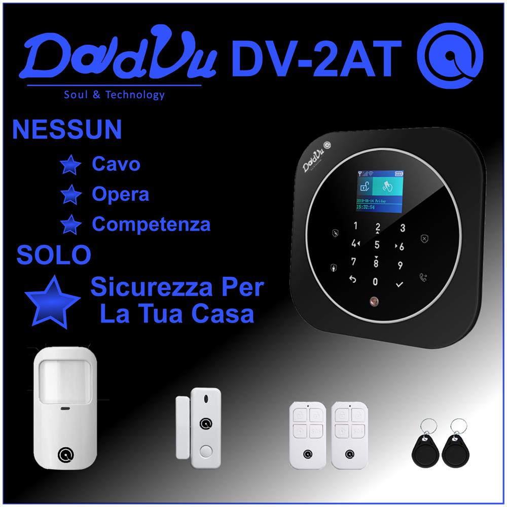 Sistema Di Allarme Casa Kit Wireless Senza Fili, Wifi 2.4ghz, Gsm, Kit Dadvu Dv-2at, Combinatore Telefonico, 100 Zone, App Smart Life (tuya), Compatibile Google Home Ed Alexa - Foto 2