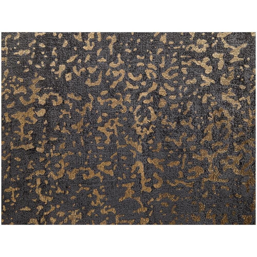 Tappeto A Pelo Corto Grigio Scuro / oro 80 X 150 Cm Esel - Foto 9