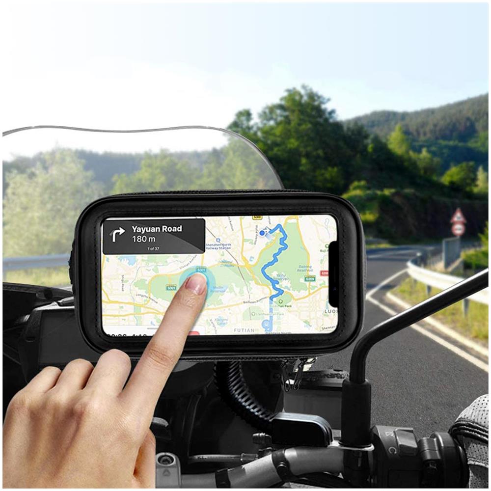 Supporto Moto /scooter Smartphone Fissaggio Specchietto Impermeabile - Foto 2