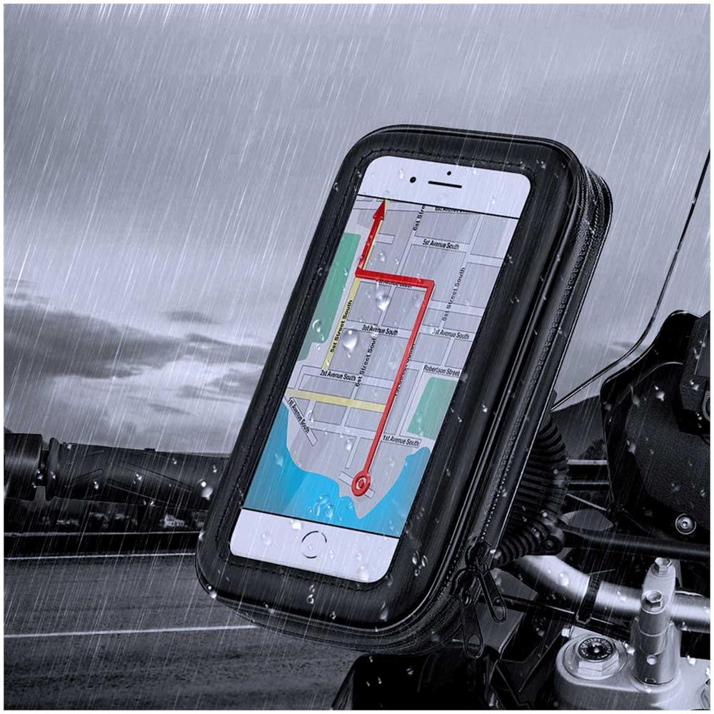 Supporto Moto /scooter Smartphone Fissaggio Specchietto Impermeabile - Foto 5
