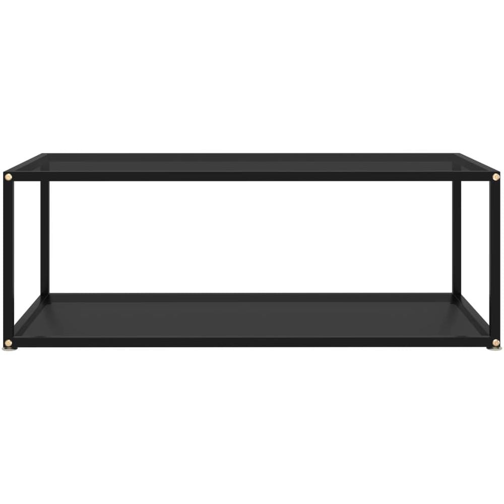 Tavolino Da T Nero 100x50x35 Cm In Vetro Temperato - Foto 2