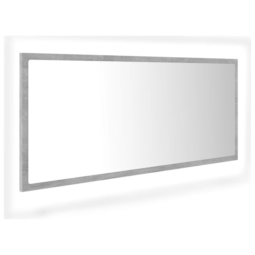 Specchio da Bagno a LED Grigio 100x8,5x37 cm in Acrilico - Foto 2