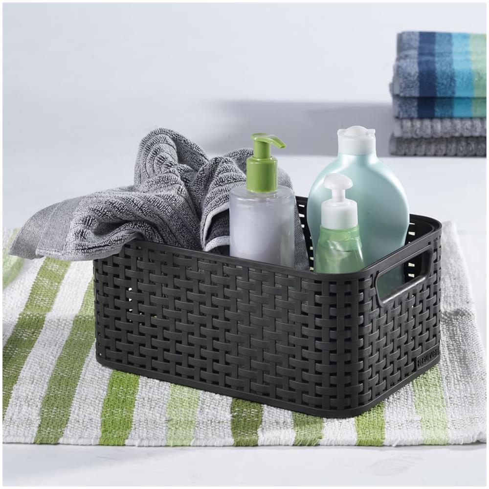 Curver Scatole con Coperchio Style 3 pz Misura S 6L Antracite - Foto 2