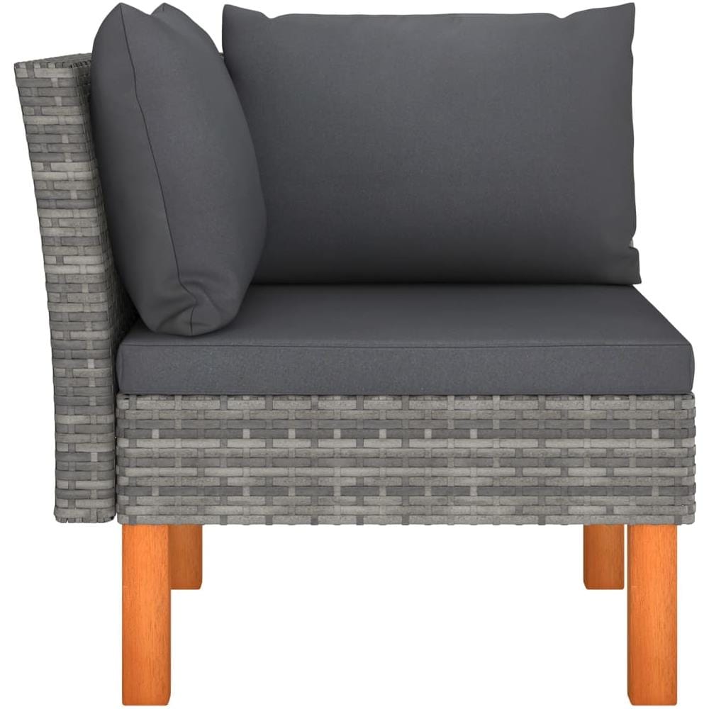 Poltrona Angolare in Polyrattan e Massello di Eucalipto - Foto 2