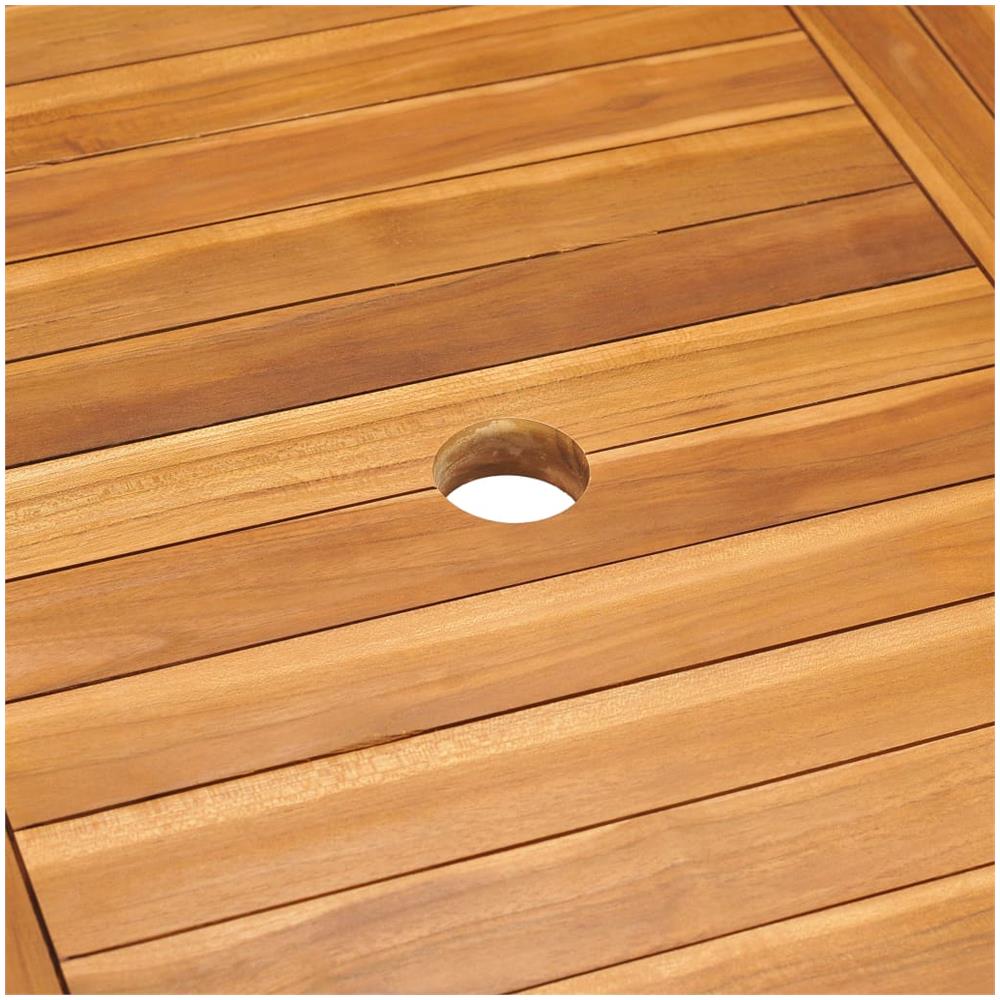 Set da Pranzo da Giardino 9 pz in Legno Massello di Teak - Foto 2