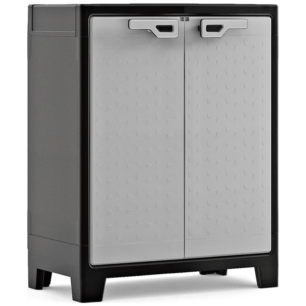 Armadietto Basso Titan Nero E Grigio 100 Cm - Foto 1