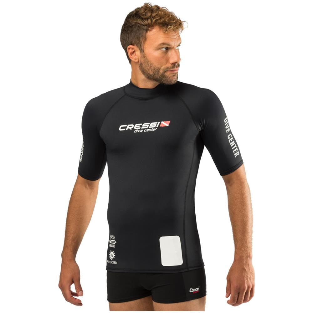 Rash Guard Dive Center Manica Corta Uomo Nero M - Foto 1