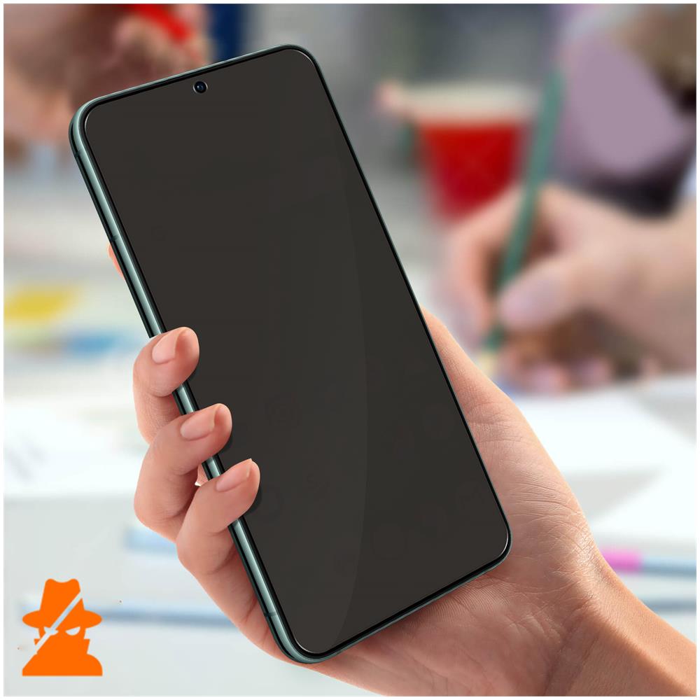 Pellicola Anti-spia Samsung Galaxy S22 Plus Vetro Temperato 9h Anti-macchie Nera - Foto 5