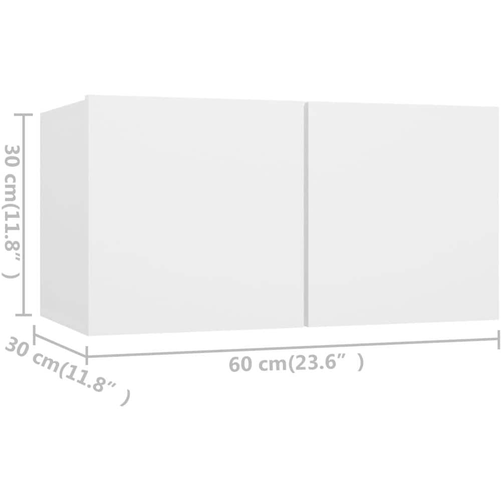 Set Mobili Porta TV 8 pz Bianco in Legno Multistrato - Foto 6