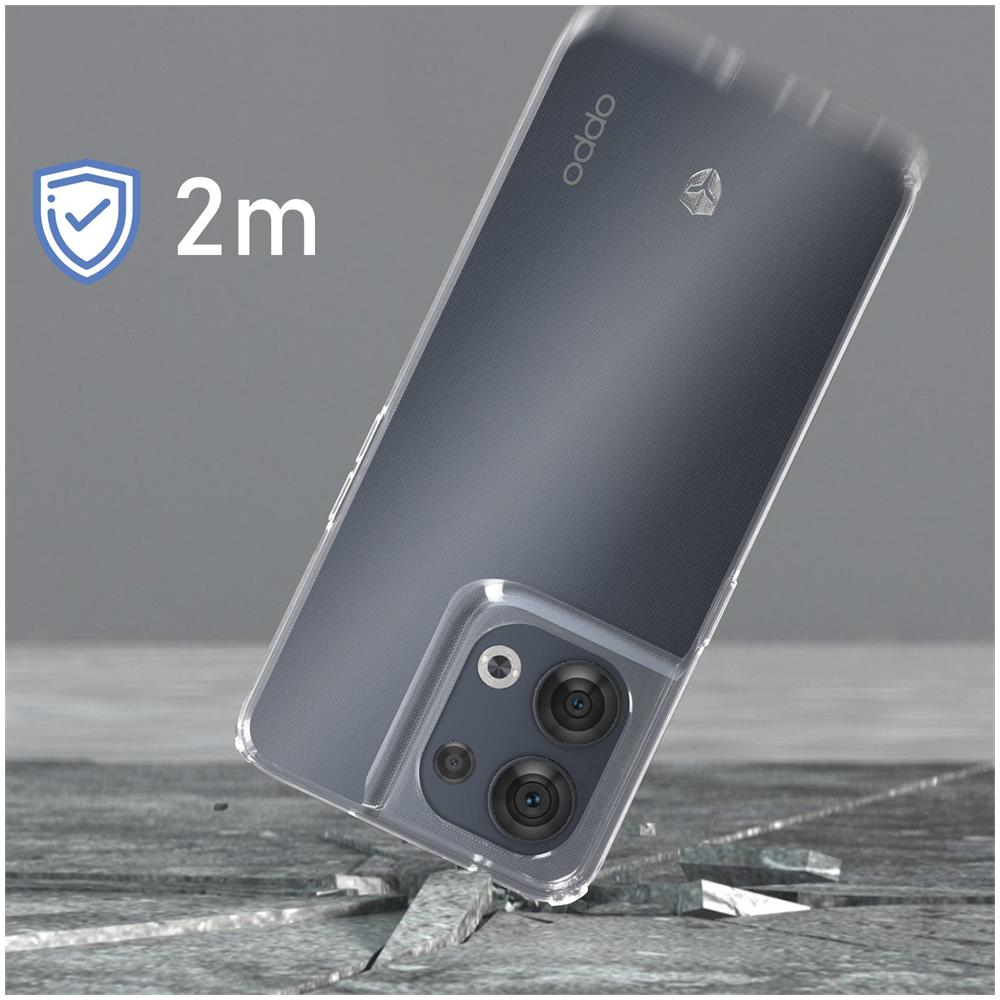 Cover Oppo Reno 8 5g Anti-caduta Riciclabile Feel Trasparente - Foto 5