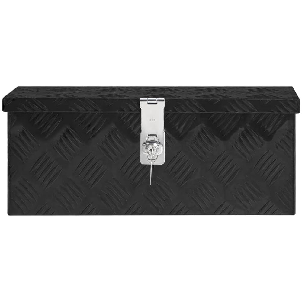 Contenitore Portaoggetti Nero 50x20,5x15 Cm In Alluminio - Foto 2