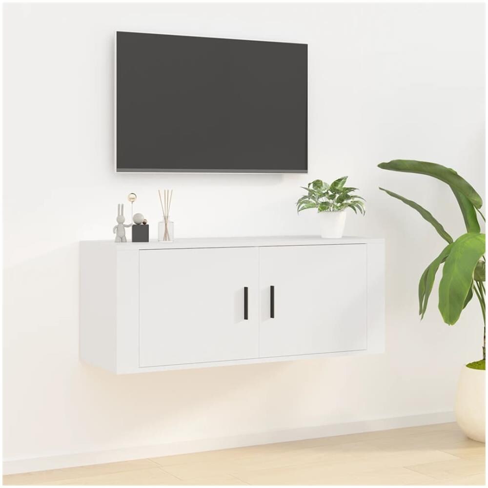 Mobile Porta Tv A Parete Bianco 100x34,5x40 Cm - Foto 1