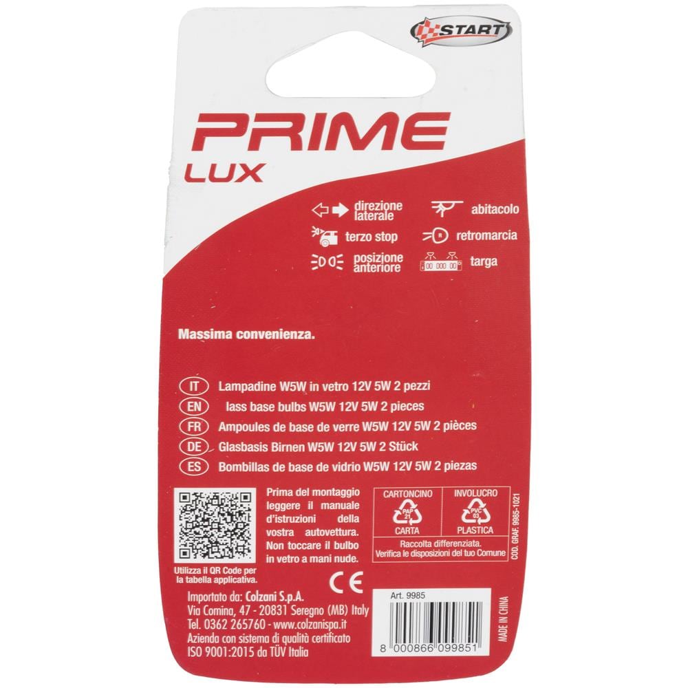 Coppia Lampadine Auto Blu Power In Vetro W5w W2,1x9,5d 12v 5w - Foto 3