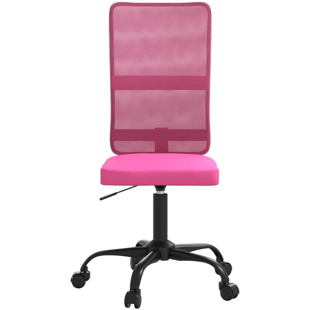 Sedia da Ufficio Altezza Regolabile Rosa in Tessuto a Rete - Foto 2