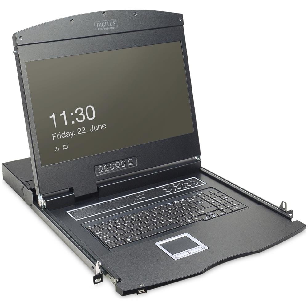 Console modulare con TFT da 19" (48,3 cm), 8 porte Cat. 5 KVM e touchpad, tastiera italiana - Foto 1