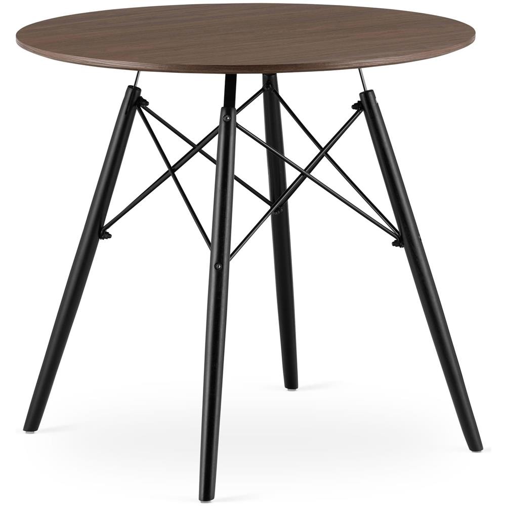 Set da tavolo rotondo in frassino KOVA 80 con 4 sedie grigie WAKO - Foto 10