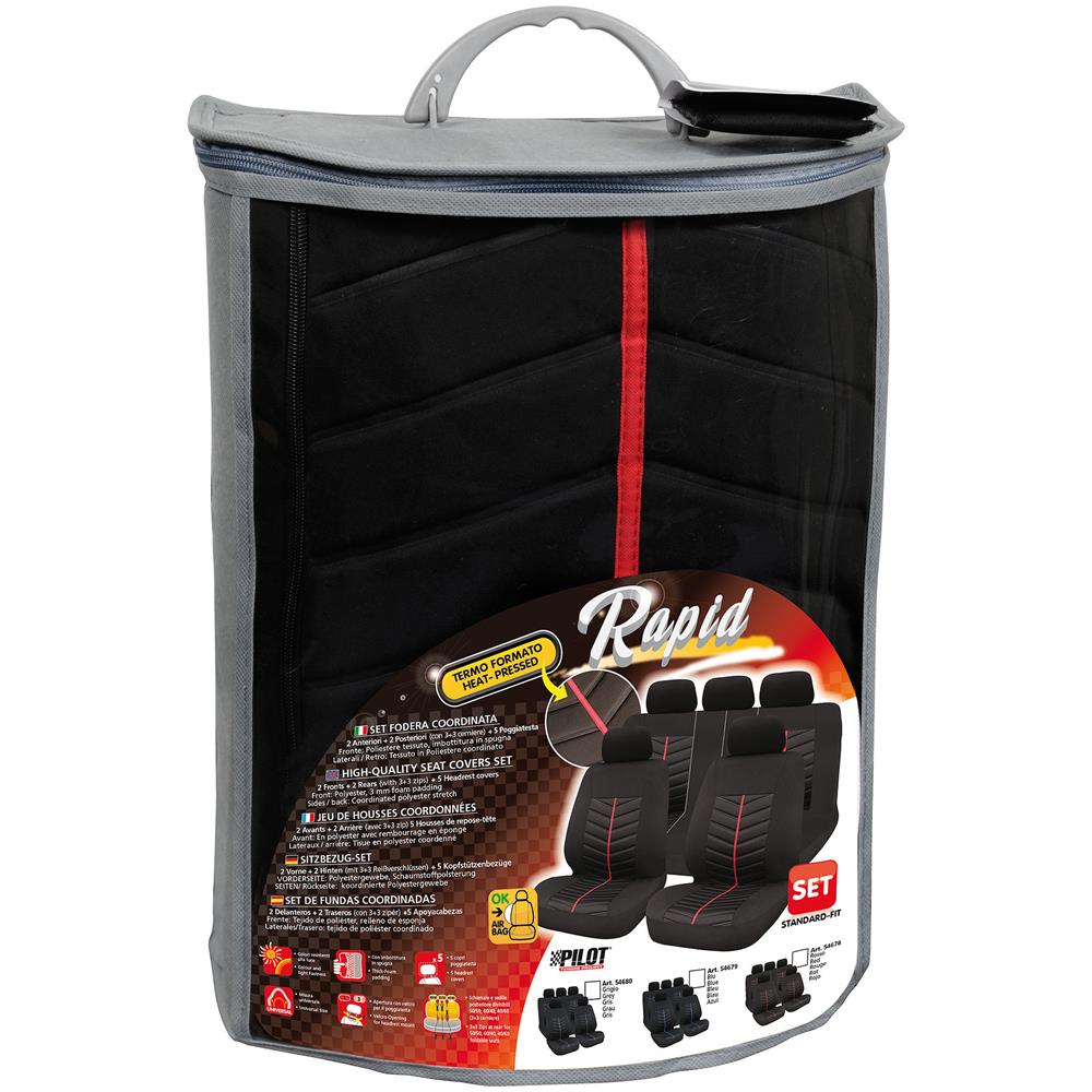 Set Fodere Rapid Nero / rosso - Foto 6