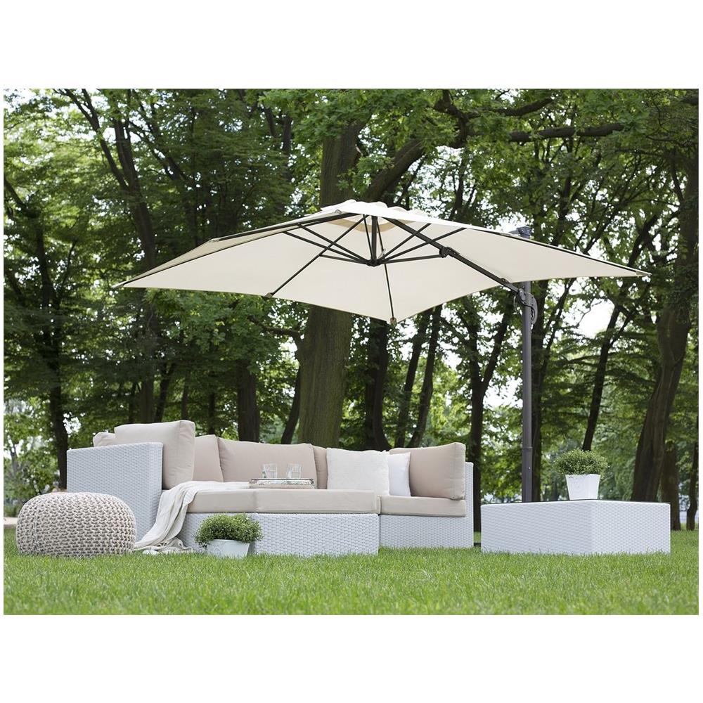 Ombrellone Da Giardino Beige / grigio Scuro 250 X 250 X 235 Cm Monza - Foto 2