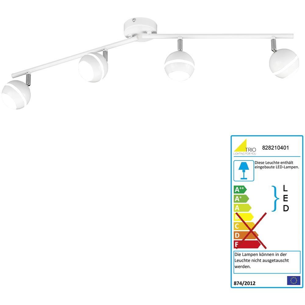 Lampadario Faretti Orientabili Led Reality Trio Rl183 Plastica 4x Punti Luce - Foto 1