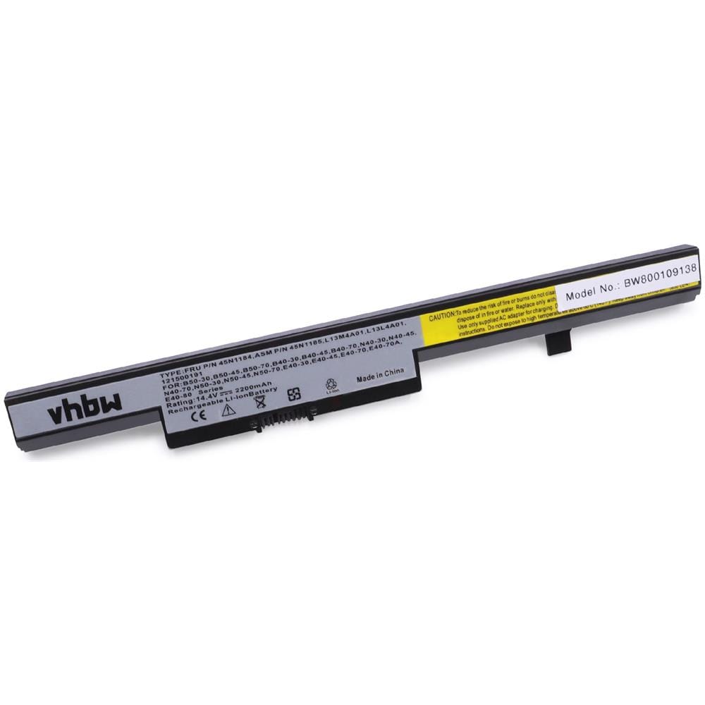 Vhbw Batteria Per Notebook Sostitutiva Lenovo 45N1184/45N1185 - 2600mAh, 14.8V, Li-Ion - 4