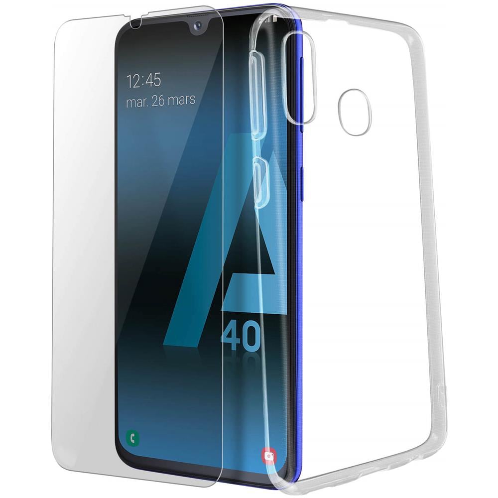 Cover Samsung Galaxy A40 Silicone Morbida /pellicola Vetro Temp. 9h Trasparente - Foto 5