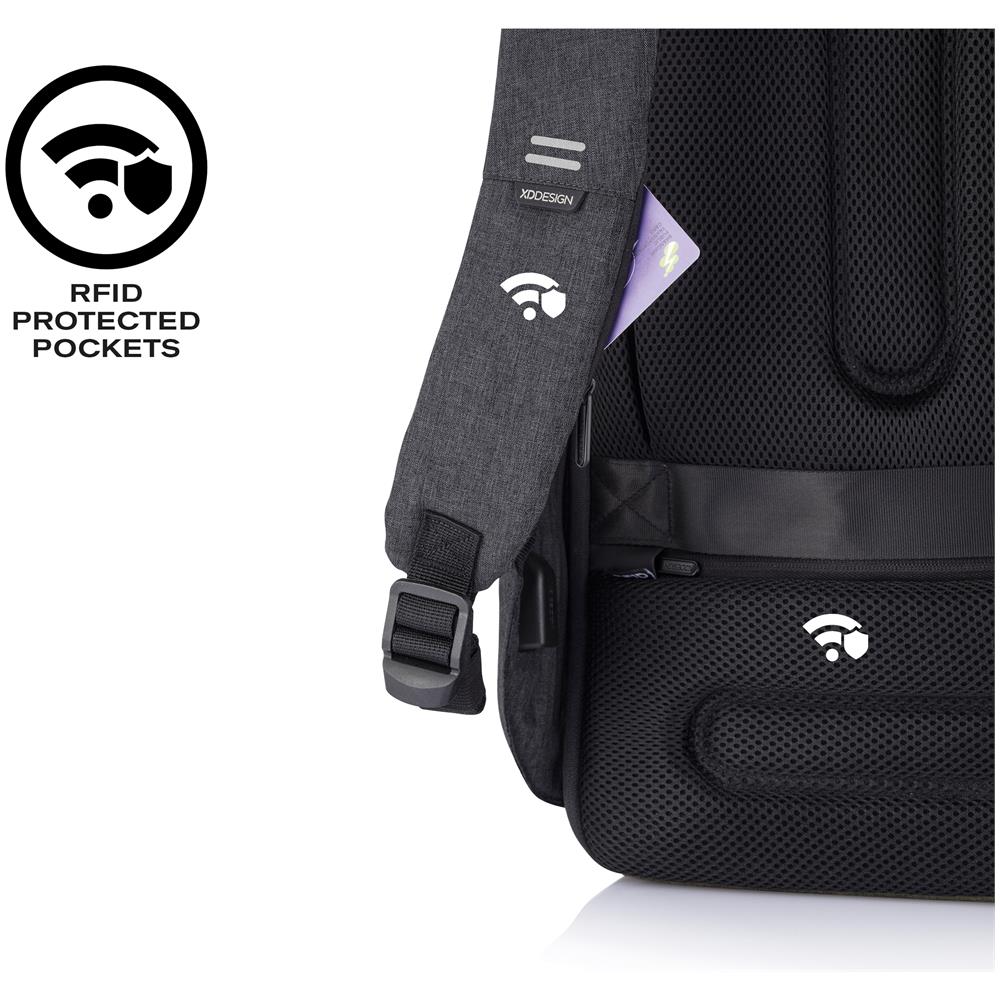 Bobby Hero Small Zaino Antifurto Usb Nero (borsa Unisex)  - Foto 8