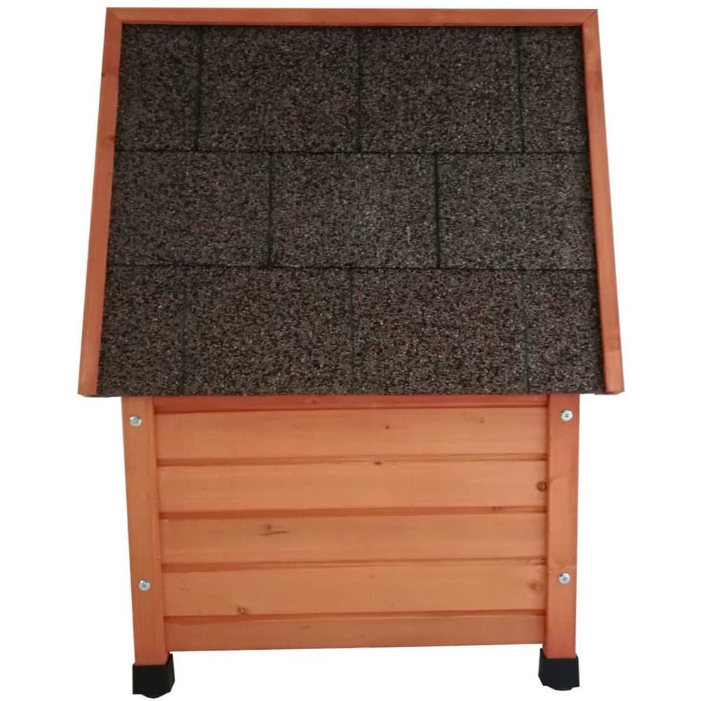 Cuccia per Gatti da Esterno 57x45x43 cm in Legno Marrone - Foto 4