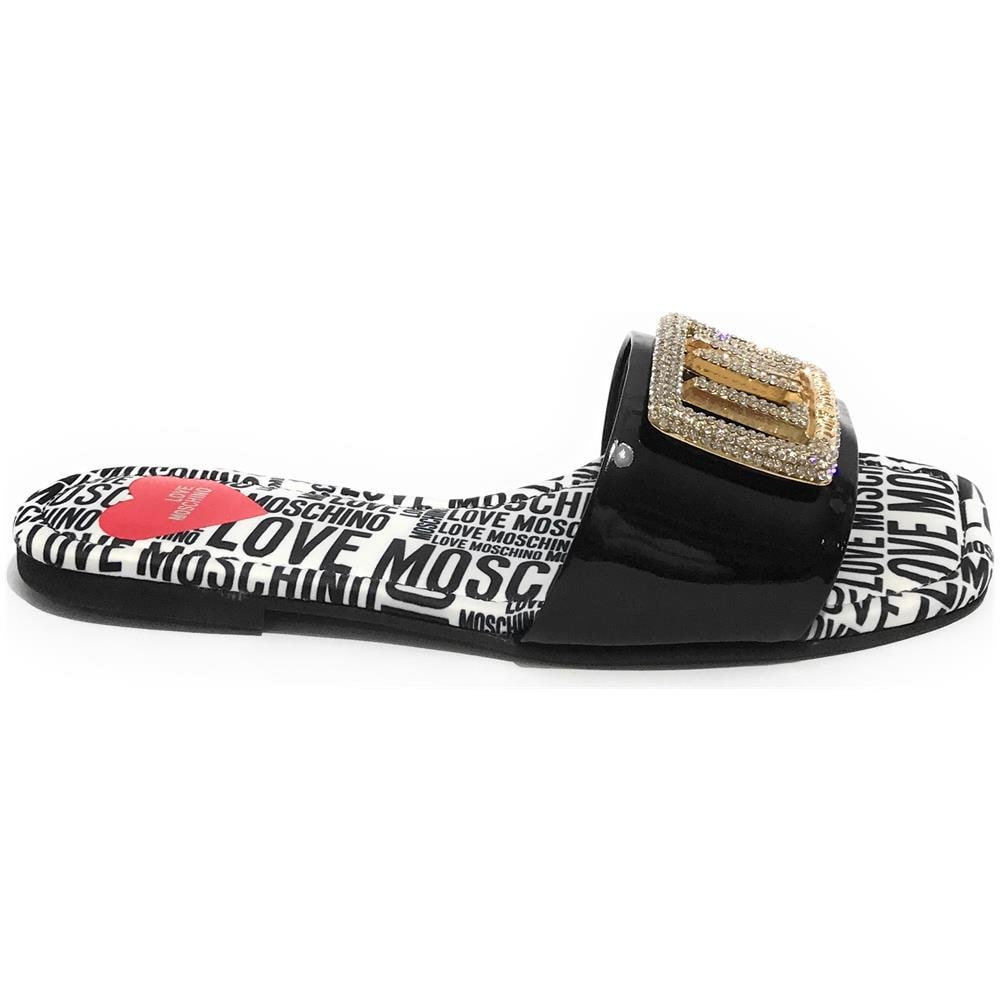 Scarpe Donna Love Sandalo Basso Vernice Nero Ds21mo21 Ja28231 - Foto 1