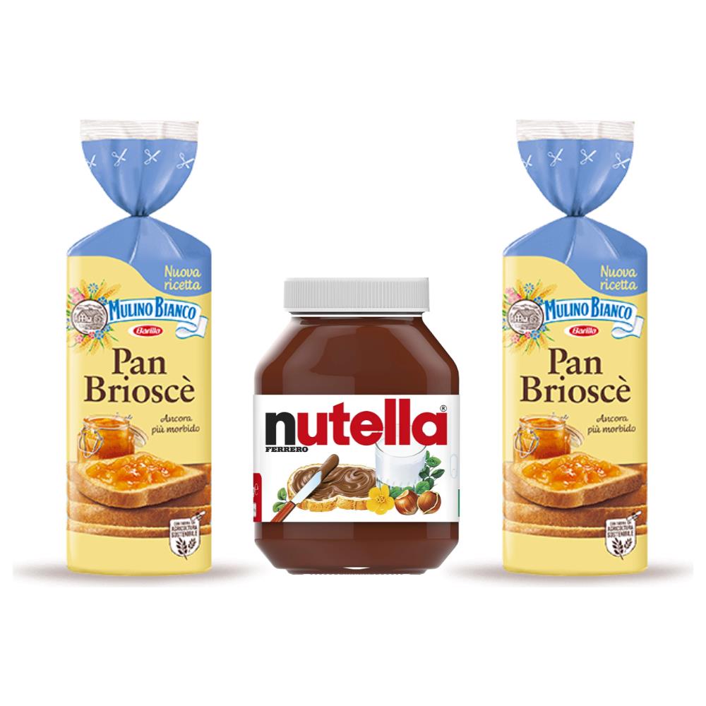 Kit 2 Pezzi Di Mulino Bianco Pan Briosce Da 400 Grammi E Nutella Da 950 Grammi - Foto 2