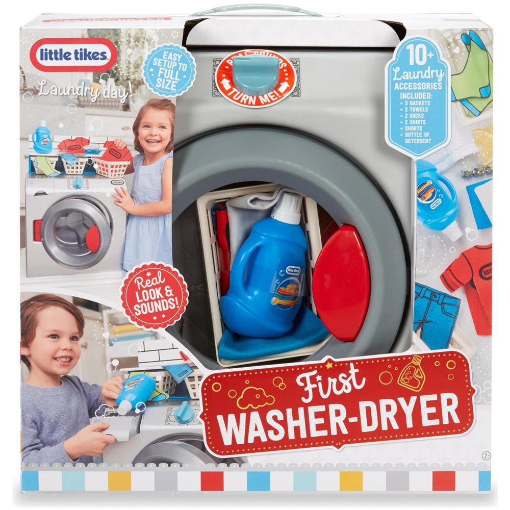 Little Tikes - First Washer-dryer Interattiva, Realistica E Con Suoni, Elettrodomestico Giocattolo Per Bambini - Foto 3