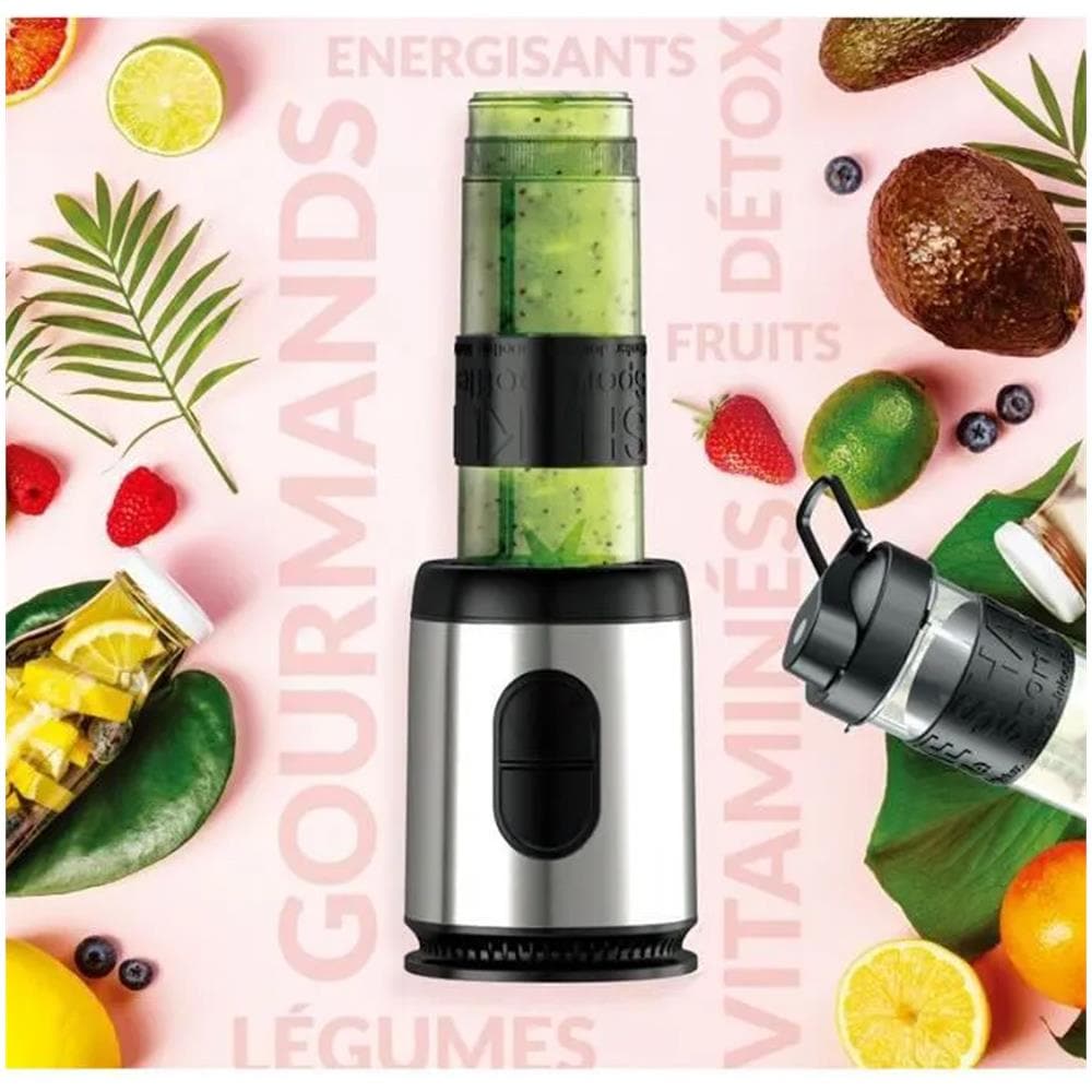 Frullatore Sportivo Fg2241 - 570 Ml - 2 Zucche - 3 Schede Ricetta Incluse - 1 Velocità + Impulsi - Corpo In Acciaio - Foto 6