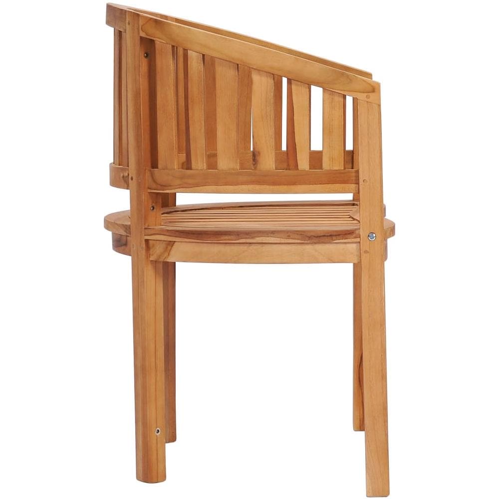 Sedie a Forma di Banana 2 pz in Legno Massello de Teak - Foto 3