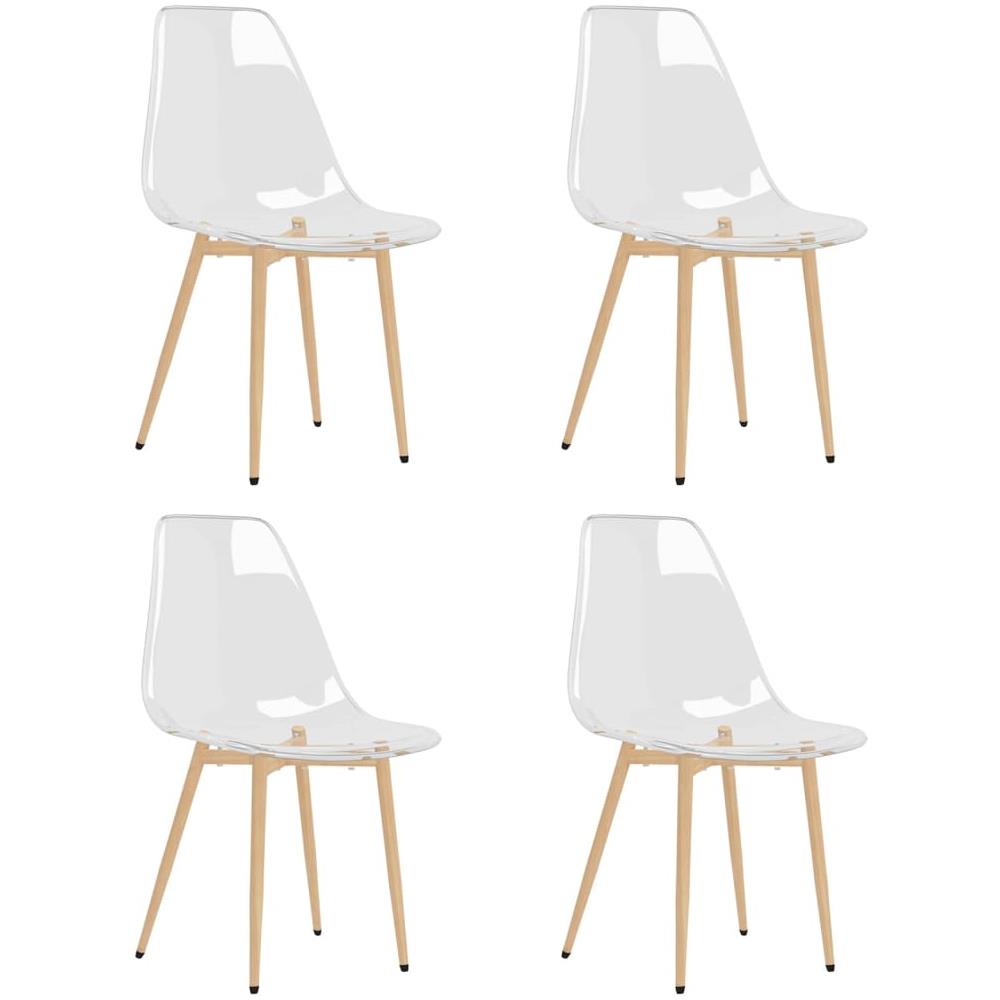 Sedie Da Pranzo 4 Pz Trasparenti In Pet - Foto 2