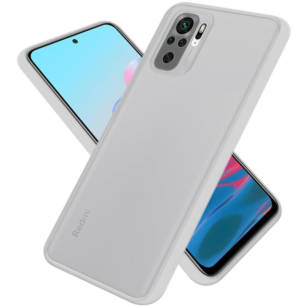 Custodia Compatibile Con Xiaomi Redmi Note 10 In Transparente Opaco - Coperchio Protettivo Ibrido Con Interno In Silicone Tpu E Retro In Plastica Opaca - Foto 1