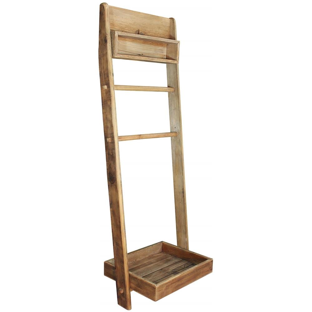 Luke - Scaffale Da Bagno In Pino Riciclato - Foto 1
