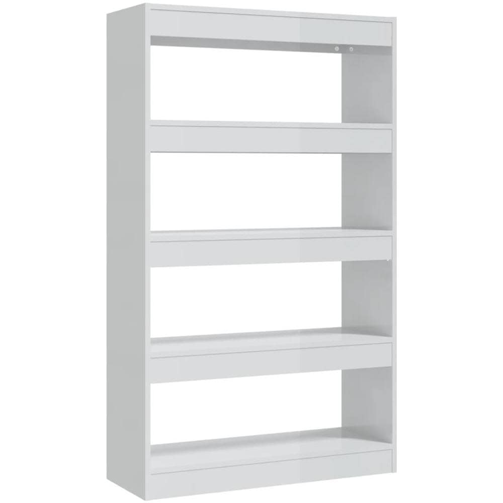 Libreria /Divisorio Bianco Lucido 80x30x135 cm in Truciolato - Foto 2