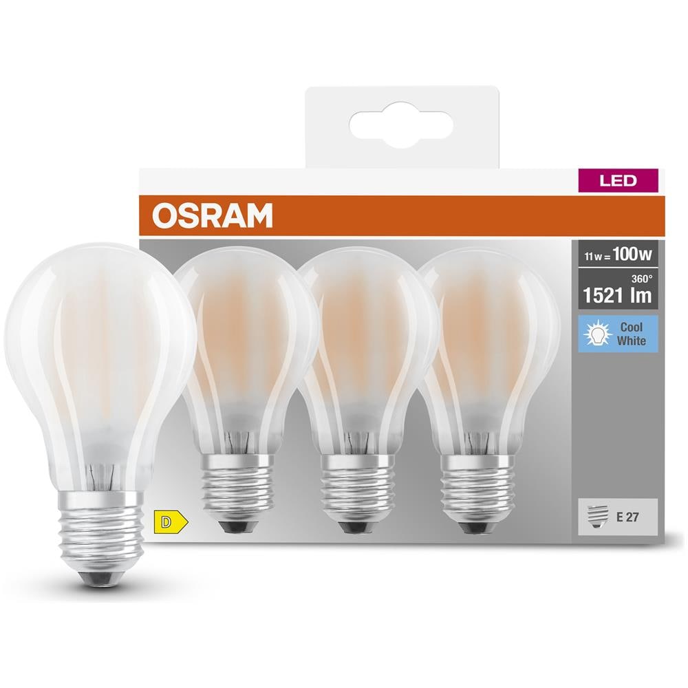 Lampada Led | Attacco: E27 | Cool White | 4000 K | 11 W | Sostituzione Per 100 W Incandescent Bulb | Opaco | Led Base Classic A [ classe Di Efficienza Energetica D] - Foto 2