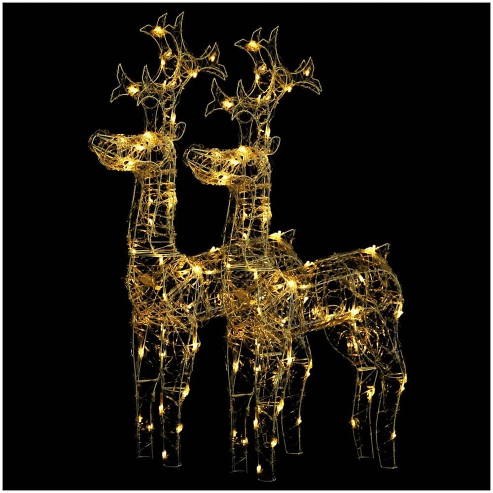 Decorazioni Natalizie Renne 2 Pz 60x16x100 Cm In Acrilico - Foto 2