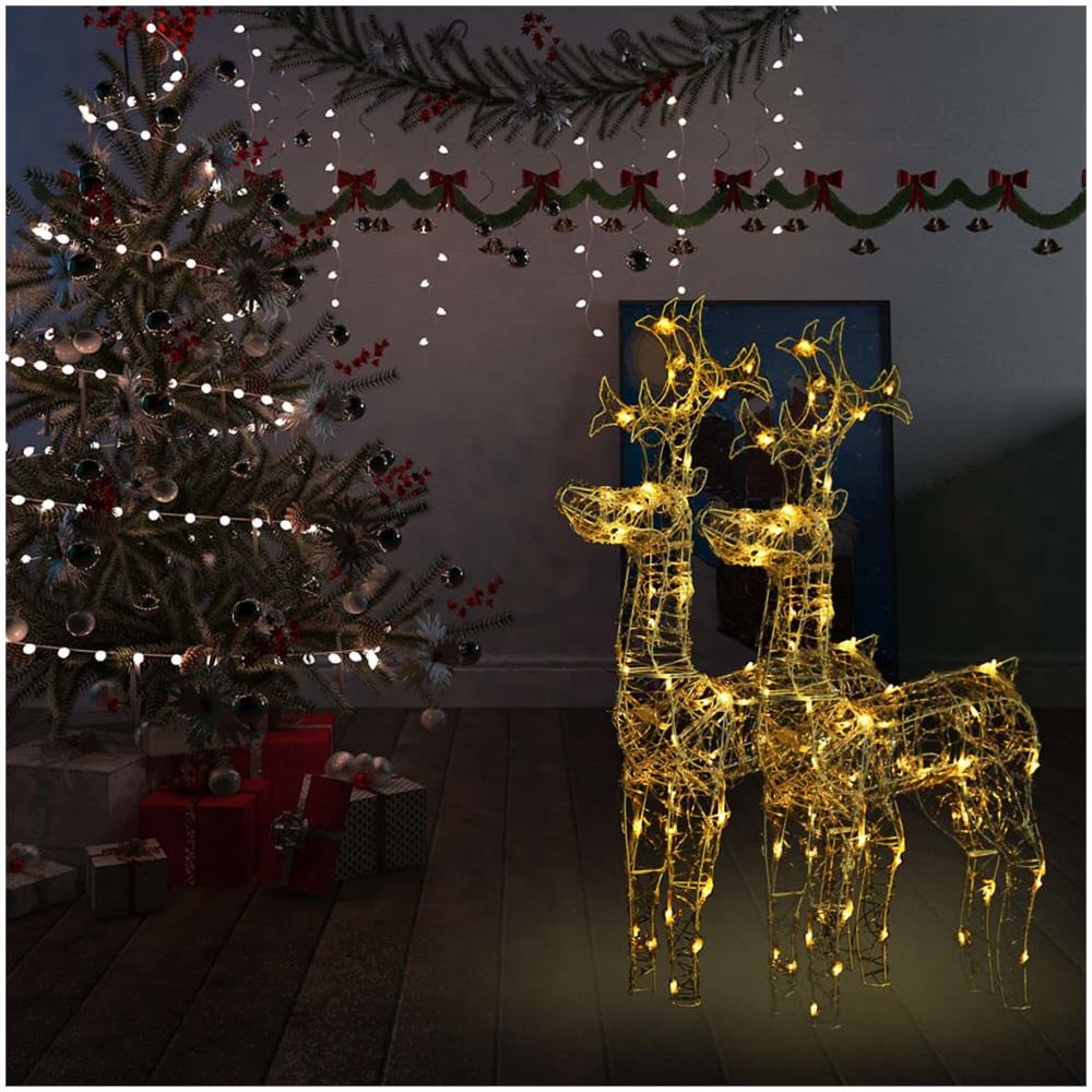 Decorazioni Natalizie Renne 2 Pz 60x16x100 Cm In Acrilico - Foto 1