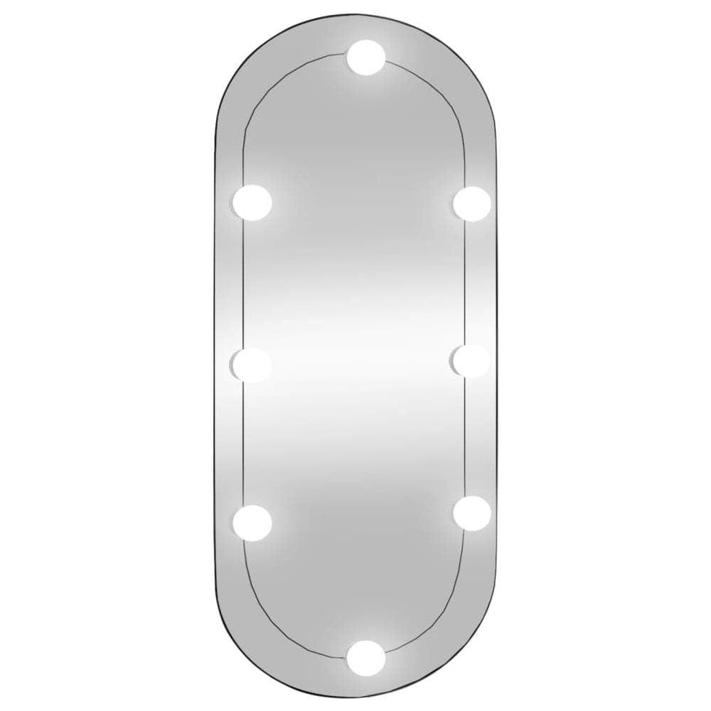 Specchio Da Parete Con Luci Led 35x80 Cm Vetro Ovale - Foto 2