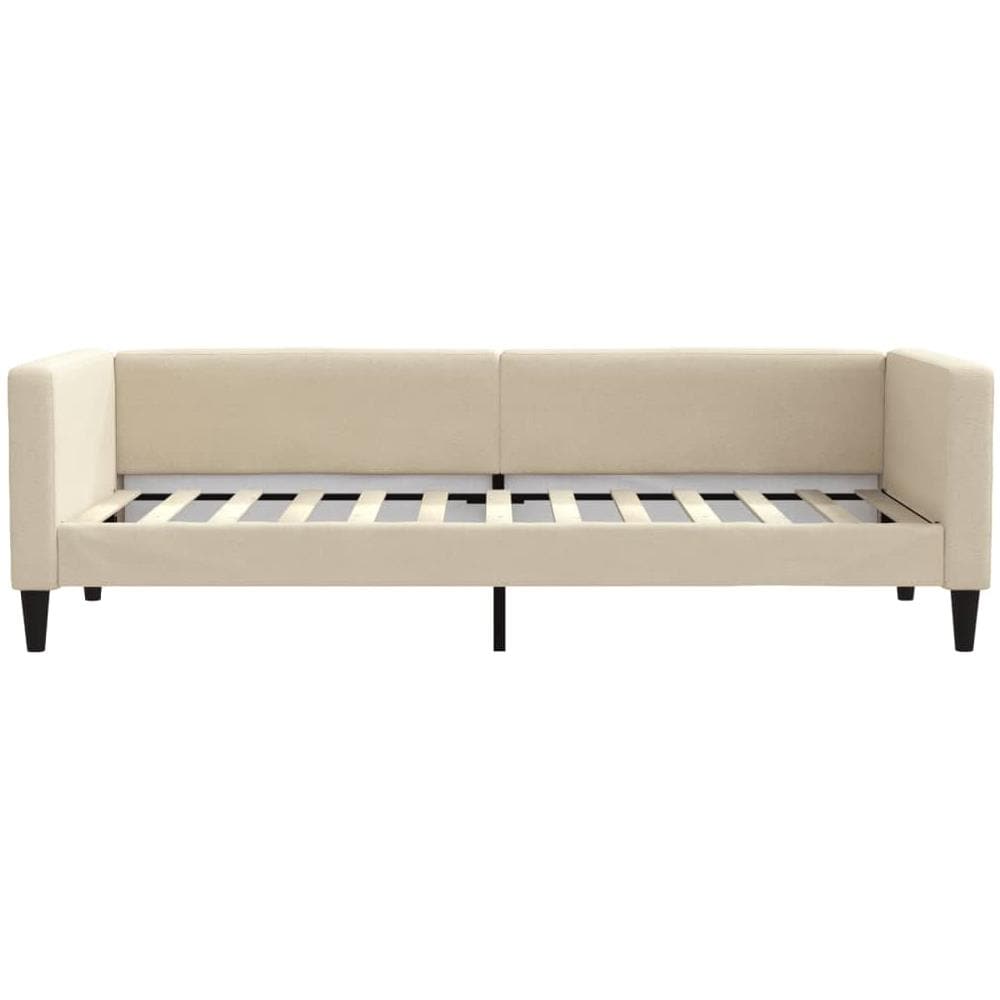 Letto Da Giorno Crema 80x200 Cm In Tessuto - Foto 3