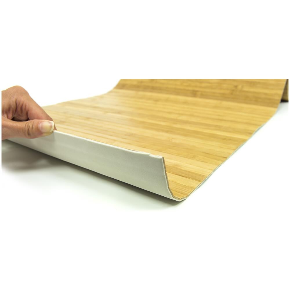 Tappeto Bamboo Passatoia Antiscivolo In Tinta Unita Colore Naturale 50x240 Naturale - Foto 2